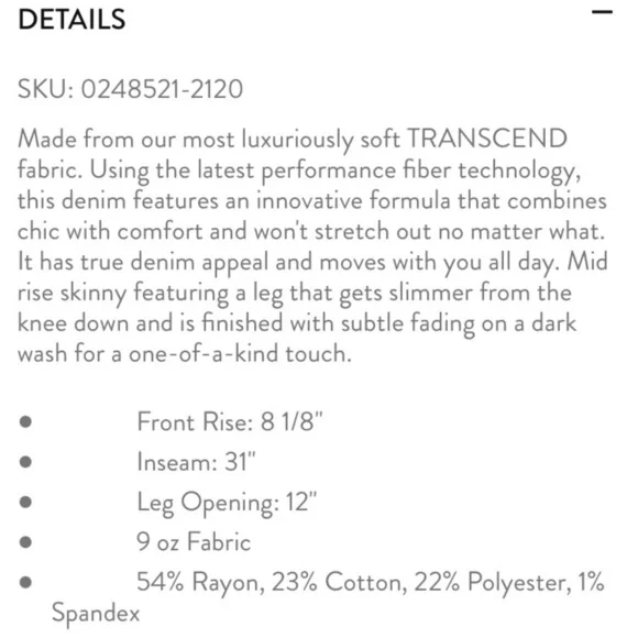 PAIGE Skyline Skinny jean - Picture 2 of 9